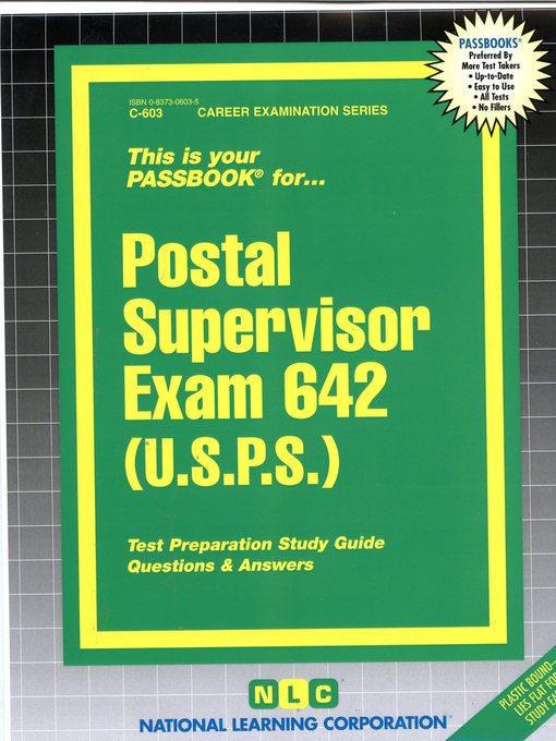 Title details for Postal Supervisor Exam 642 (USPS) by National Learning Corporation - Available